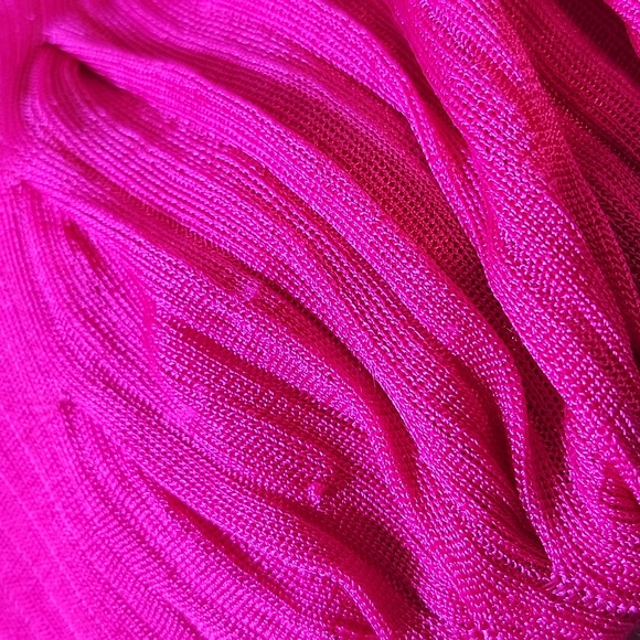 Zac Posen Womens Fuchsia Ruched Mini Dress Size Medium Bodycon Stretch - Picture 8 of 10